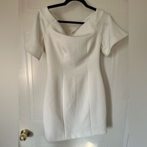 Keepsake Off-Shoulder Mini White Dress